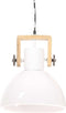 vidaXL Hanglamp industrieel rond 25 W E27 30 cm wit