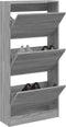 Schoenenkast 60x21x125,5 cm bewerkt hout grijs sonoma eiken