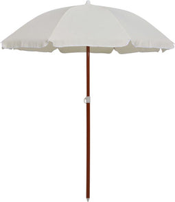 vidaXL - Parasol - met - stalen - paal - 180 - cm - zandkleurig