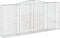 vidaXL - Schanskorven - 2 - st - gewelfd - 400x50x180/200 - cm - ijzer