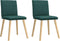vidaXL - Eetkamerstoelen - 2 - st - stof - donkergroen
