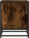 vidaXL - Nachtkastje - 40x31x50 - cm - bewerkt - hout - en - metaal - gerookt - eiken