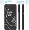 iMoshion Hoesje Geschikt voor Samsung Galaxy A52 (4G) / A52s / A52 (5G) Hoesje Siliconen - iMoshion Design hoesje - Wit / Zwart / Line Art Woman White