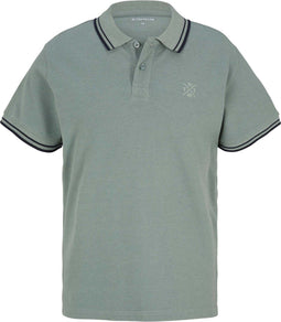 TOM TAILOR overdyed polo - Poloshirt Regular Fit - Korte mouwen - Lichtgroen (2022)