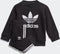 adidas Originals Trefoil Fleece - Sweatshirt Set - Zacht met drukknoopjes - Zwart - 98