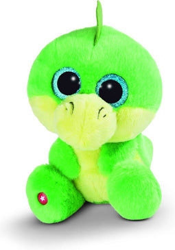 Nici pluche knuffel - draak Mcdamon - groen - 15 cm