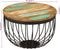 vidaXL - Salontafel - Ø - 50x35 - cm - massief - gerecycled - hout - en - staal