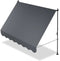 Cape Town Klemluifel - Balkonluifel - UV-bestendig - 250x120 cm - Grijs