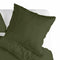 Happy Friday Pillow cover Basic 45x110 cm (x2) Olive green