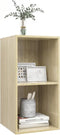vidaXL - Tv-wandmeubel - 37x37x72 - cm - bewerkt - hout - sonoma - eikenkleurig