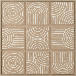 J-Line schilderij Rooster - papier - beige