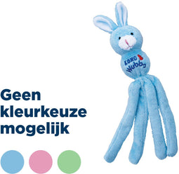 Kong Wubba - Kattenspeeltje - Konijnenkop met catnip en krakende staarten - Blauw