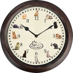 Esschert Design Klok met kattengeluiden