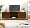vidaXL - Tv-meubel - 150x30x50 - cm - bewerkt - hout - bruin - eikenkleur