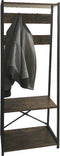 Staande kapstok Garderobe rek industrieel Stoer met schoenenrek 136 cm hoog