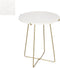 Mica Decorations Alec Bijzettafel - H50 x Ø43 cm - Marmer - Wit
