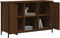 vidaXL - Tv-meubel - 100x35x65 - cm - bewerkt - hout - bruin - eikenkleur