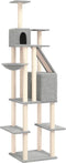 vidaXL - Kattenmeubel - met - sisal - krabpalen - 201 - cm - crèmekleurig