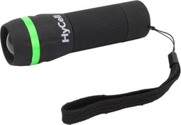 HyCell zoom LED zaklamp - 1W - 55 Lumen - zwart met groen