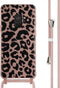 iMoshion Hoesje Geschikt voor Samsung Galaxy S9 Hoesje Met Koord - iMoshion Siliconen design hoesje met koord - Roze / Animal Pink