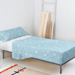 Happy Friday Sheet set 2 pieces Little star blue 160x270 cm (Single) Blue