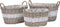 vidaXL - Plantenbakken - verhoogd - 3 - st - wicker - met - PE-voering
