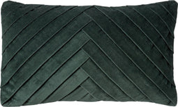Dutch Decor FEMM – Sierkussen 30x50 cm - velvet - effen kleur - Mountain View - donkergroen - Inclusief binnenkussen
