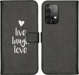 iMoshion Hoesje Geschikt voor Samsung Galaxy A52 (4G) / A52s / A52 (5G) Hoesje Met Pasjeshouder - iMoshion Design Softcase Bookcase - Meerkleurig / Live Laugh Love