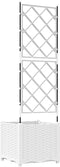 vidaXL - Tuinplant - met - Trellis - Wit - 40x40x143 - cm