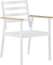CAVOLI - Tuinstoel set van 4 - Wit/Beige - Aluminium