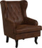 ALTA - Chesterfield fauteuil - Bruin - Kunstleer