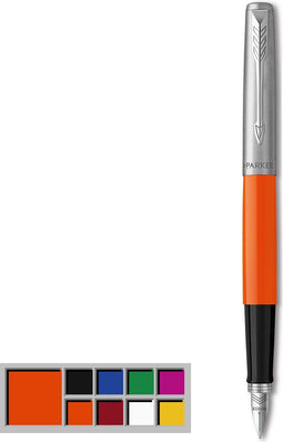Parker Jotter Originals-vulpen | klassieke oranje afwerking | medium penpunt | blauwe en zwarte inkt