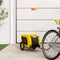 vidaXL - Hondenfietstrailer - oxford - stof - en - ijzer - geel - en - zwart