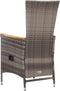 vidaXL - Tuinstoelen - 2 - st - met - kussens - poly - rattan - grijs
