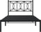 vidaXL - Bedframe - met - hoofdbord - metaal - zwart - 107x203 - cm