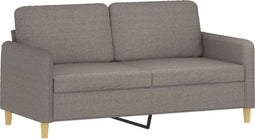 vidaXL - Tweezitsbank - 140 - cm - stof - taupe