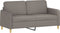 vidaXL - Tweezitsbank - 140 - cm - stof - taupe