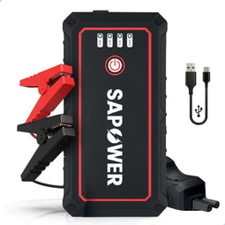 SAPOWER® JumpStarter X150 - Alles-in-1 - 12V - 800A - Powerbank - Inclusief luxe softcase - Zwart