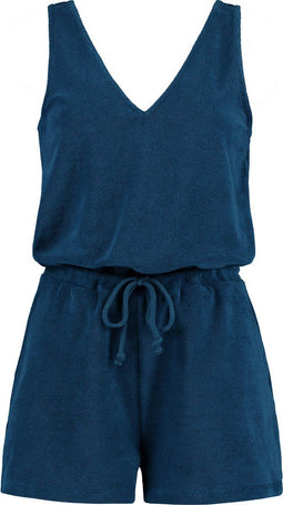 SHIWI Fiji - Dames Jumpsuit - V-hals met taillekoord - Blauw