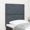 vidaXL - Hoofdbord - met - Diamant - Blokken - Ontwerp - Donkergrijs - 80 - cm - Velvet