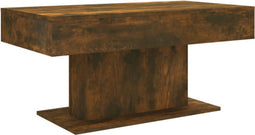 vidaXL - Salontafel - 96x50x45 - cm - bewerkt - hout - gerookt - eikenkleurig