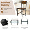coast Set van 2 Eetkamerstoelen - Rustiek Bruin - Metalen Poten & Schuine Rugleuning (2 stuks)