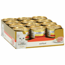 Gourmet Gold Mousse - Kattenvoer Natvoer - Rund - 24 x 85 g