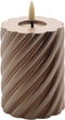 swirl led kaars metallic champagne 10x7,5cm