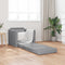 vidaXL - Vloersofa - Bed - 2-in-1 - Lichtgrijs - 74x77x81 - cm - Stof