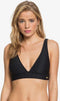 GOLDEN BREEZE ELONG TRI - Triangel-Bikinitop - Langer model met verwijderbare pads - Zwart