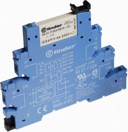 Finder 38.51.7.024.0050 Relaismodule Nominale spanning: 24 V/DC Schakelstroom (max.): 6 A 1x wisselcontact 1 stuk(s)