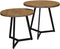 Bijzettafel Classy set van 2 rond acacia - naturel