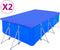 vidaXL - Zwembadhoezen - 2 - st - rechthoekig - 90 - g/m² - 394x207 - cm - PE
