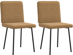 vidaXL - Eetkamerstoelen - 2 - st - fluweel - bruin